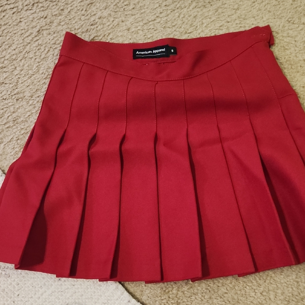 American Apparel Bold Red Skater Skirt